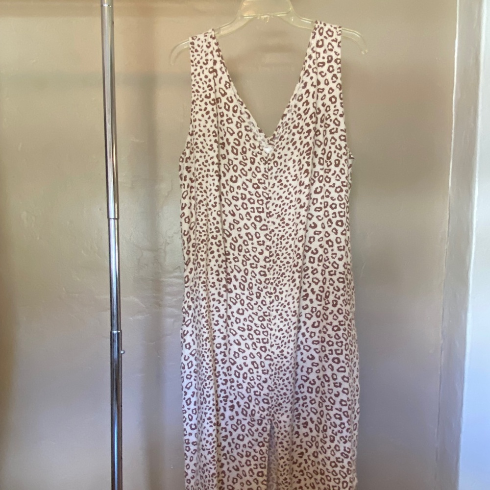 Linen Animal Print Dress